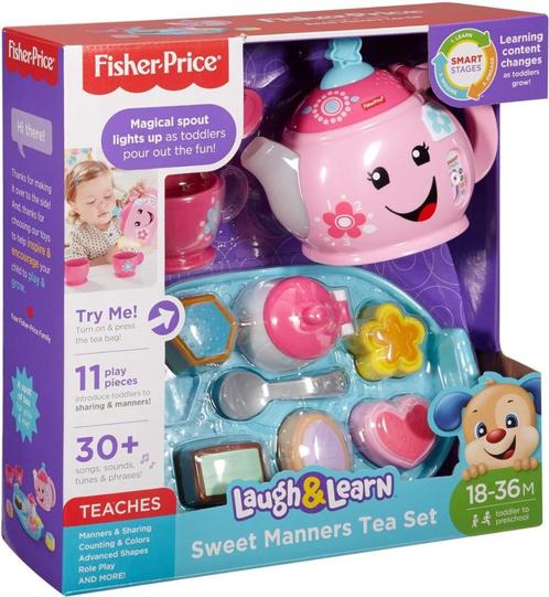 Fisher-Price Leerplezier Goede Manieren Theeservies, Kinderen en Baby's, Speelgoed | Fisher-Price, Nieuw, Speelset, Ophalen of Verzenden