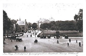 970050	Den Haag	Buitenhof	tram	1927	Gelopen met postzegel    beschikbaar voor biedingen