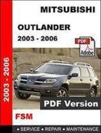 Mitsubishi Outlander 2003-2006 Workshop Manual op DVD in PDF, Verzenden