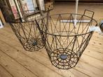 2 nieuwe stalen draadmanden, Ophalen, Nieuw, Rond, Overige materialen