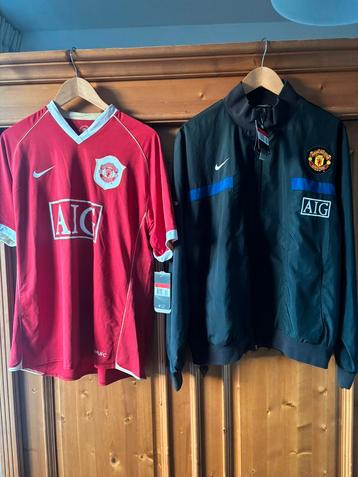 Manchester united shirt+jacket bnwt nike size L 2006/2007 beschikbaar voor biedingen