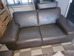 Dik lederen bankstel, Huis en Inrichting, Banken | Bankstellen, Gebruikt, 150 tot 200 cm, Tweepersoons, 75 tot 100 cm