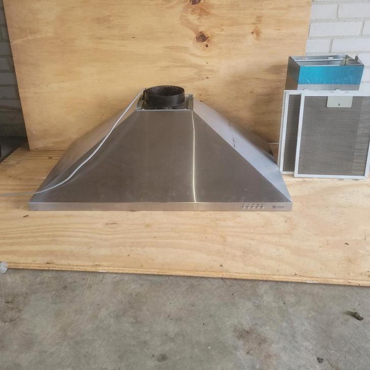 RVS afzuigkap M-System 90 cm – compleet, Witgoed en Apparatuur, Afzuigkappen, Ophalen of Verzenden