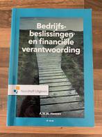 Bedrijfsbeslissingen en financiële verantwoording - 4e druk, Ophalen of Verzenden, Zo goed als nieuw, Noordhoff Uitgevers, Economie en Marketing