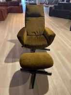 Fauteuil relax stoel mos groen hocker nieuw, Ophalen, Nieuw, Stof