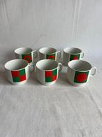 Weidmann porselein Italy vintage jaren 70 6 mokken, Ophalen of Verzenden