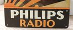 PHILIPS Radio Deco Reclame Metalen wandbord plaat ., Ophalen of Verzenden