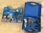 Playmobil Politie in koffer 5891 motor met boef opbergkoffer, Verzenden, Zo goed als nieuw, Complete set