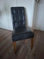 Riviera Maison stoelen 6 stuks Pellini leer donkergrijs, Ophalen of Verzenden, Grijs, Leer, Vijf, Zes of meer stoelen