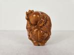 Shou Lao met staf en perzik, hout, China, midden 20e eeuw, Antiek en Kunst, Ophalen of Verzenden