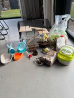 Hamsterkooi met toebehoren, Dieren en Toebehoren, Kooi, Minder dan 75 cm, Zo goed als nieuw, Hamster