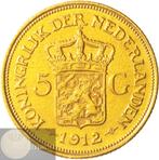 Nederland - 5 gulden 1912 Wilhelmina - GOUD, Ophalen of Verzenden, Koningin Wilhelmina, 5 gulden, Goud