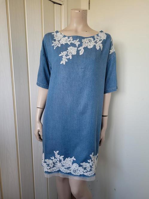 Ermanno Scervino jurk 38/40, Kleding | Dames, Jurken, Zo goed als nieuw, Maat 38/40 (M), Blauw, Boven de knie, Ophalen of Verzenden