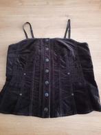 Donkerbruine korset top mt38, Kleding | Dames, Tops, Maat 38/40 (M), Bruin, Ophalen of Verzenden, Zo goed als nieuw