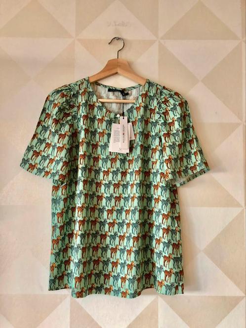 River Woods top shirt groen zebra XS/S 34/36 NIEUW, Kleding | Dames, Blouses en Tunieken, Nieuw, Maat 36 (S), Groen, Ophalen of Verzenden