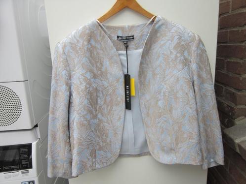 Jasje, Nieuw! Lichtblauw met goudbruin bladeren. Maat 44., Kleding | Dames, Jasjes, Kostuums en Pakken, Nieuw, Jasje, Maat 42/44 (L)