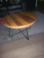 Houten salontafel met metalen poten, Huis en Inrichting, Tafels | Salontafels, Ophalen, 100 tot 150 cm, 50 tot 100 cm, Minder dan 50 cm