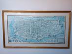Oude kaart van Antwerpen in gouden lijst, Antiek en Kunst, Kunst | Etsen en Gravures, Ophalen of Verzenden
