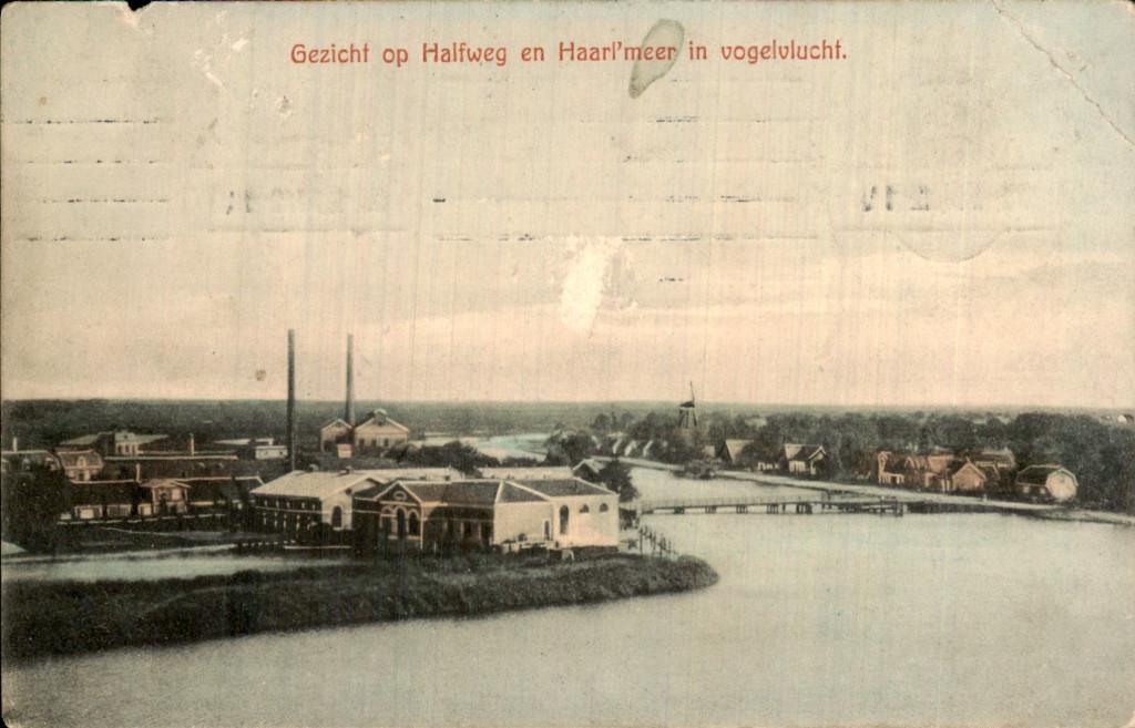 Haarlemmermeer - in vogelvlucht, Verzamelen, Ansichtkaarten | Nederland, Ophalen of Verzenden, Voor 1920, Gelopen, Noord-Holland