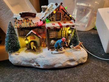 nieuwe luville sint bernards home honden kerstdorp beschikbaar voor biedingen