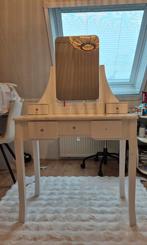 Witte kaptafel met spiegel, Huis en Inrichting, Ophalen, Gebruikt, 100 tot 150 cm, 100 tot 150 cm