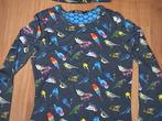 CARBONE leuk grijs shirt + sjaaltje + opdruk van vogels 176, Gebruikt, Meisje, Carbone, Ophalen of Verzenden