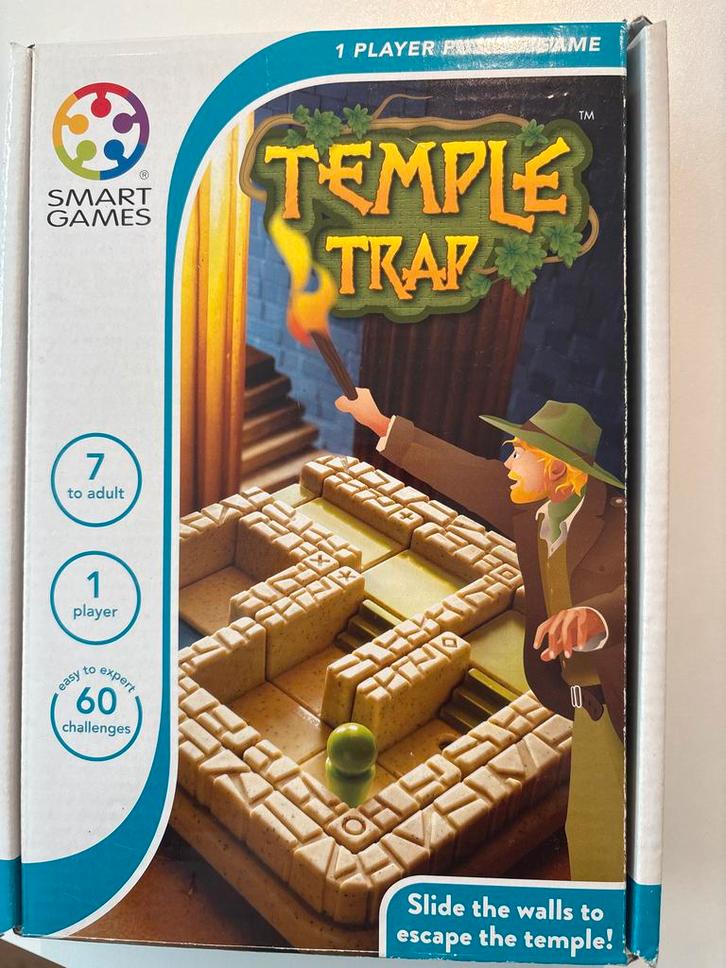 Smart Games Temple Trap - Bordspel, Hobby en Vrije tijd, Gezelschapsspellen | Bordspellen, Nieuw, Een of twee spelers, Reisspel