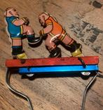 Vintage blikken speelgoed worstelaars knijper blik, Antiek en Kunst, Antiek | Speelgoed, Ophalen of Verzenden