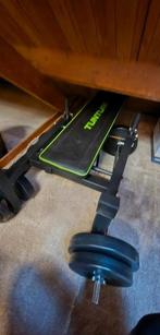 Fitnessbank met gewichten, Sport en Fitness, Fitnessmaterialen, Ophalen of Verzenden, Zo goed als nieuw, Fitnessbank