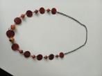 Vintage Ketting met Rode Kralen, Ophalen, Gebruikt, Rood, Overige materialen