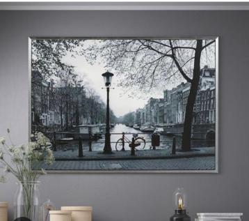Foto op canvas in lijst Amsterdamse grachten 100-140 cm beschikbaar voor biedingen