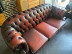 CHESTERRFIELD bankjes, Huis en Inrichting, Ophalen, Gebruikt, 125 cm of meer, Leer