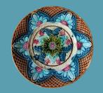 Frie Onnaing frans antiek majolica bord barbotine 1890, Verzenden