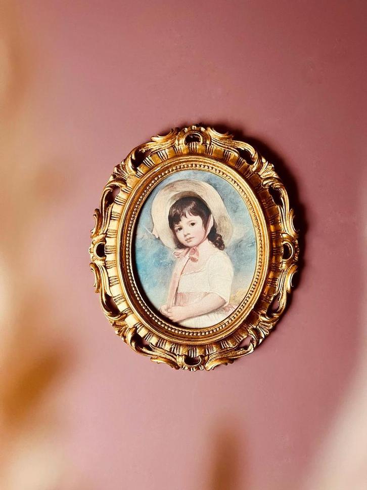 18DE EEUWSE PORTRET IN SIERLLIKE LIJSTEN, Antiek en Kunst, Antiek | Woonaccessoires, Ophalen of Verzenden