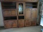 Grote eiken kast / wandmeubel met deurtjes, lades, klep, Ophalen, Gebruikt, Eikenhout, Met deur(en)