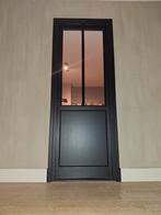 Zwarte Industriële Binnendeur met Kozijn, Doe-het-zelf en Verbouw, Deuren en Horren, Gebruikt, 80 tot 100 cm, Binnendeur, Ophalen of Verzenden