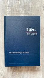 Bijbel met uitleg blauw 25x18 cm, Ophalen of Verzenden, Nieuw