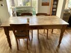 Grenen eettafel, Huis en Inrichting, Tafels | Eettafels, Ophalen, Gebruikt, Brocante, landelijk, 50 tot 100 cm