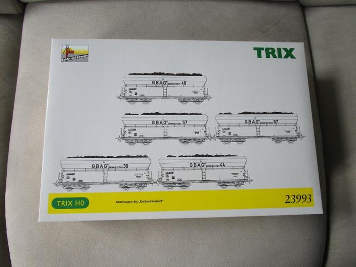 Trix 23993 set met 5 beladen kolenwagons in nieuwstaat  OVP, Hobby en Vrije tijd, Modeltreinen | H0, Zo goed als nieuw, Wagon