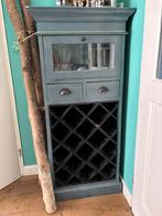 Teakhouten wijnkast, Huis en Inrichting, Ophalen, Gebruikt, Hout, Minder dan 50 cm