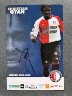 Feyenoord spelerskaart Gyan met handtekening, Ophalen of Verzenden, Zo goed als nieuw, Feyenoord, Spelerskaart