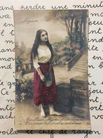 Mignon - dame met lange haar mandoline en blote voeten, Ophalen of Verzenden, Voor 1920, Gelopen, Overige thema's