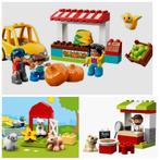 Duplo 3 Complete Sets: Pizzakraam, Boerenmarkt, Boerderij, Ophalen of Verzenden, Zo goed als nieuw, Duplo
