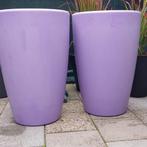 Super mooie buiten potten gekocht bij Intratuin Kleur; paars, Ophalen, Kunststof, 40 cm of meer, Rond