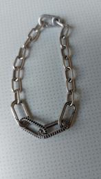 Originele Pandora Me armband met zwarte zirkonia schakels, Zwart, Ophalen of Verzenden, Zo goed als nieuw, Zilver