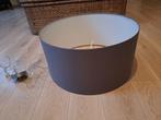 Grote linnenlook hanglamp grijs, Ophalen, Zo goed als nieuw, 50 cm of meer, Grijs