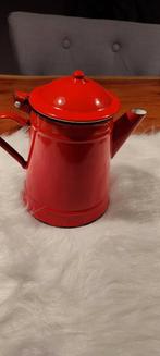Rood emaille koffiepot, Ophalen of Verzenden