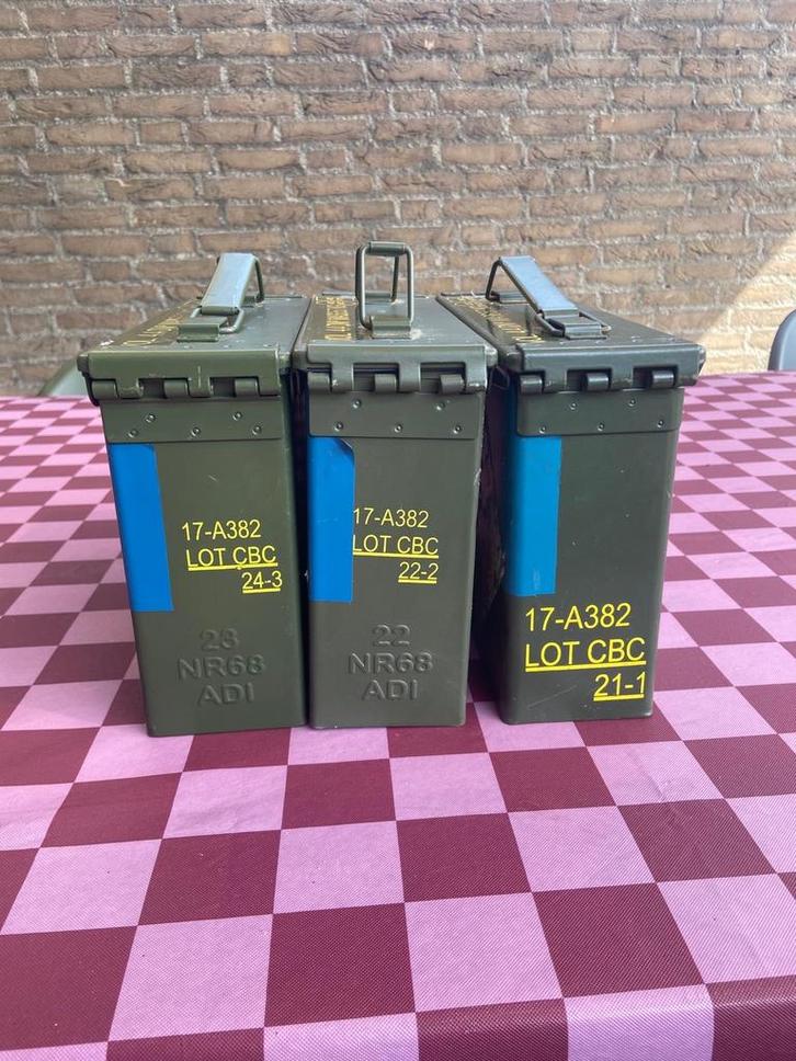 Mooie Munitiekisten - Decoratie & Verzameling, Verzamelen, Militaria | Algemeen, Overige soorten, Kist of Geocache, Overige gebieden