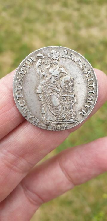 Bodemvondst Supermooie  Zilveren Gulden Gelderland 1764 !!!! beschikbaar voor biedingen