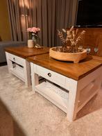 Salontafels Eiken set van 2, Ophalen, Rond, 50 tot 100 cm, Minder dan 50 cm